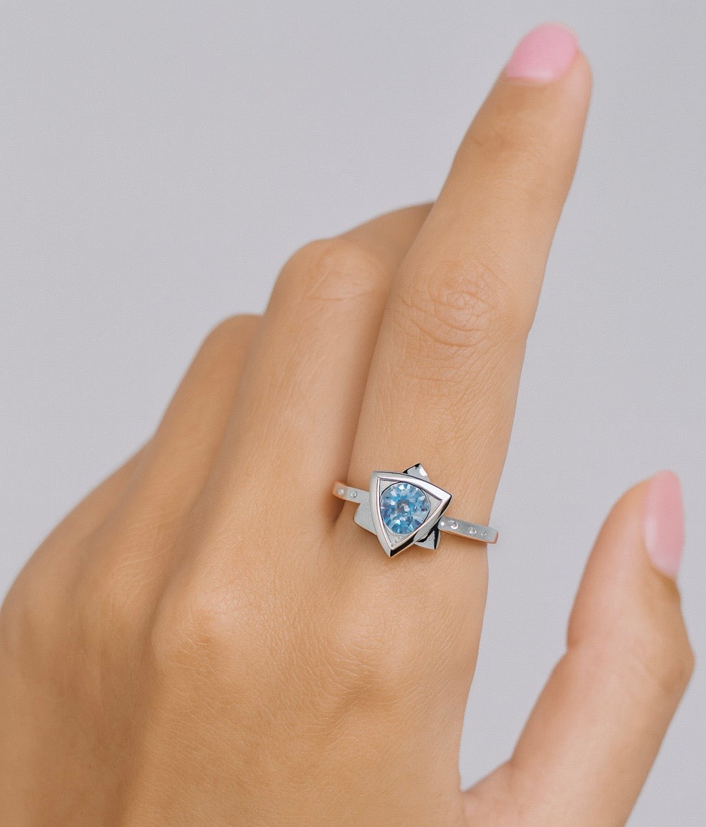Blue Ocean Magen David ring