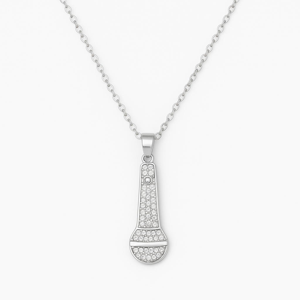 Microphone Pendant Necklace