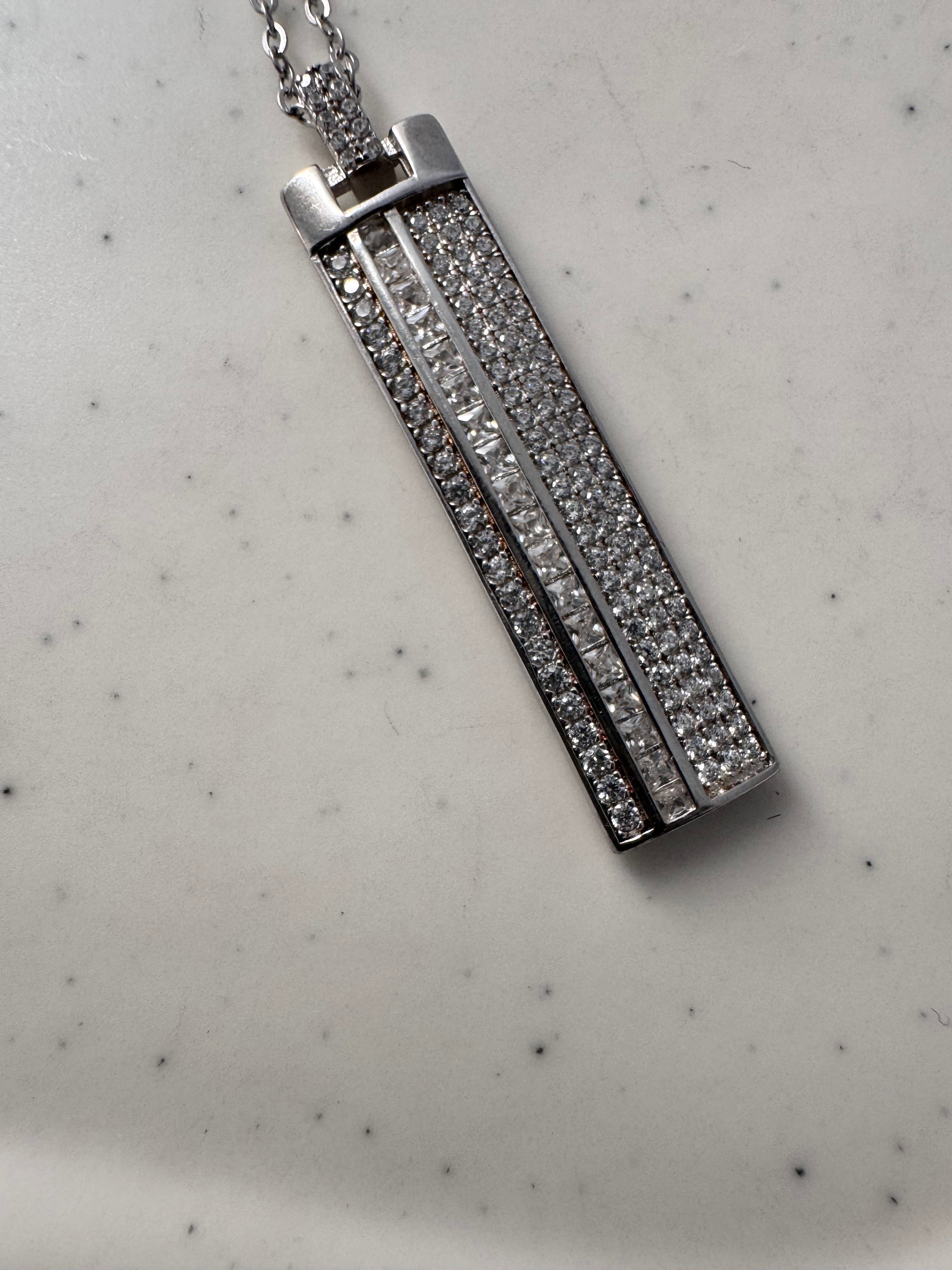 Rectangular Pendant Necklace