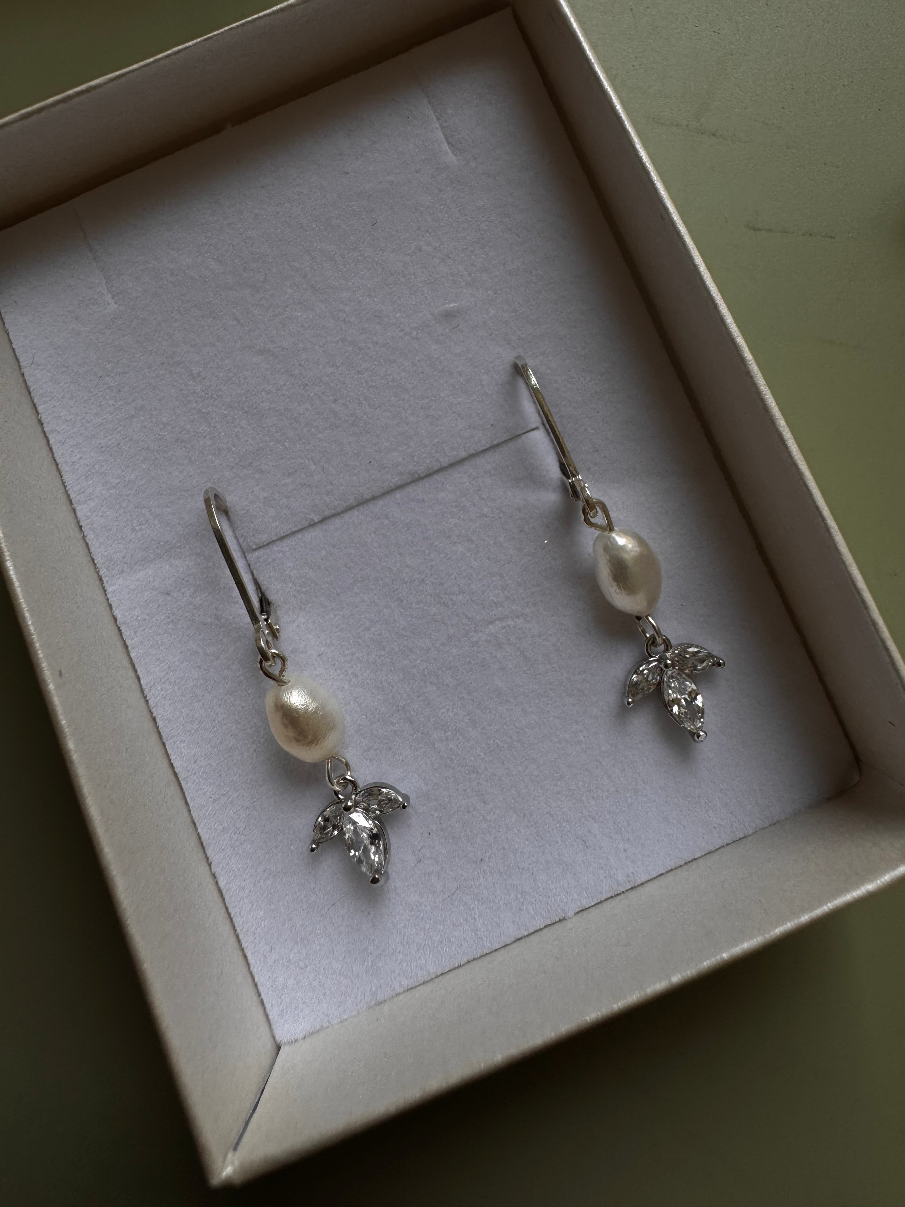 Lotus Pearl Earrings
