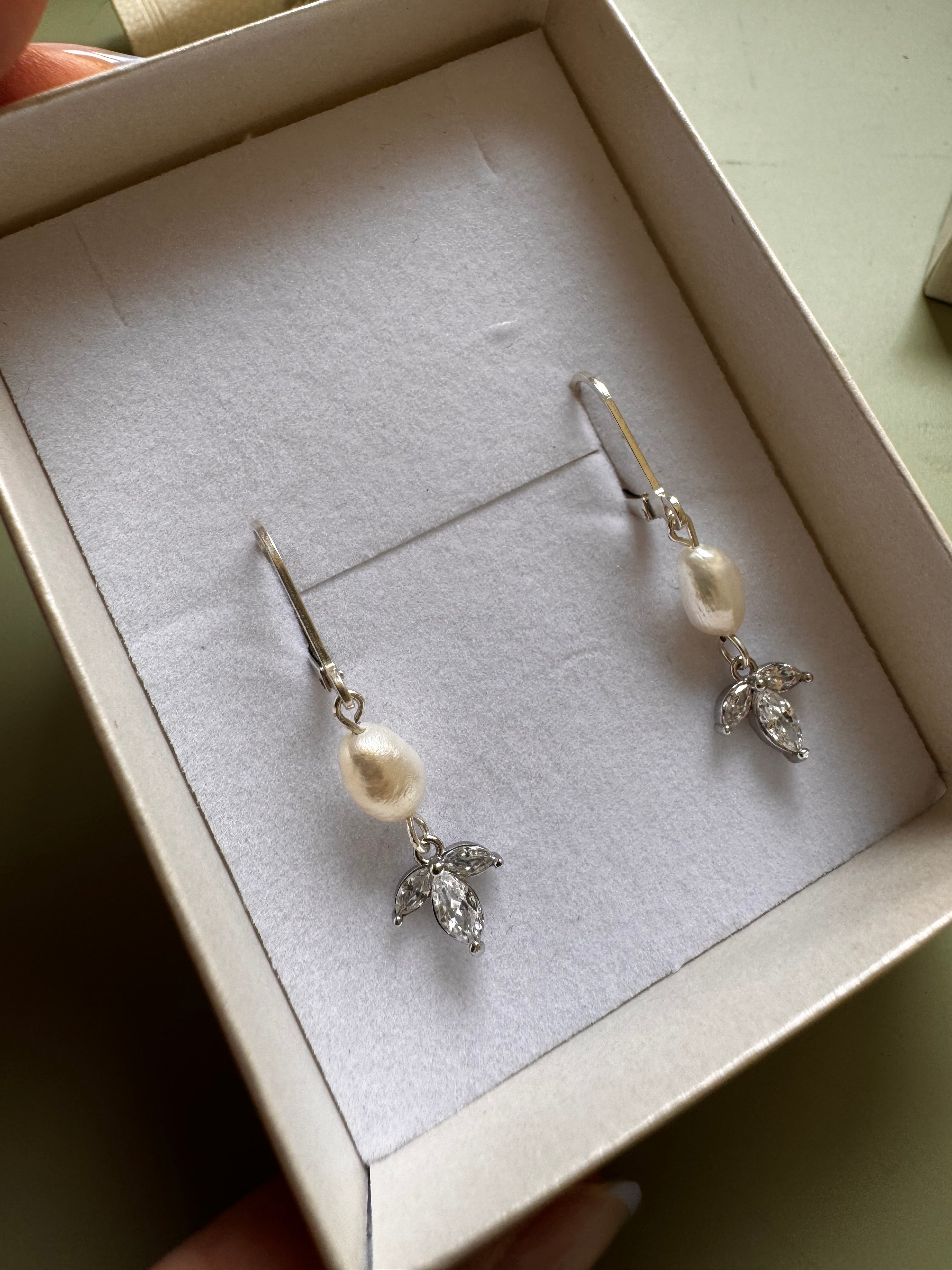 Lotus Pearl Earrings