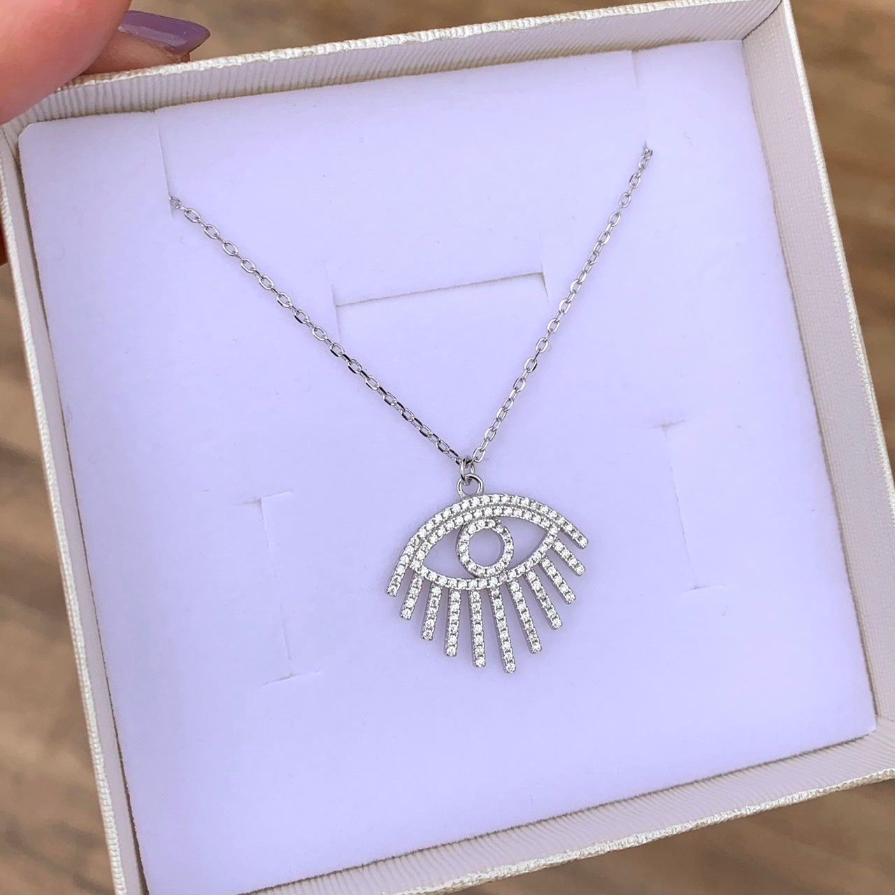 Eyelash Eye Necklace