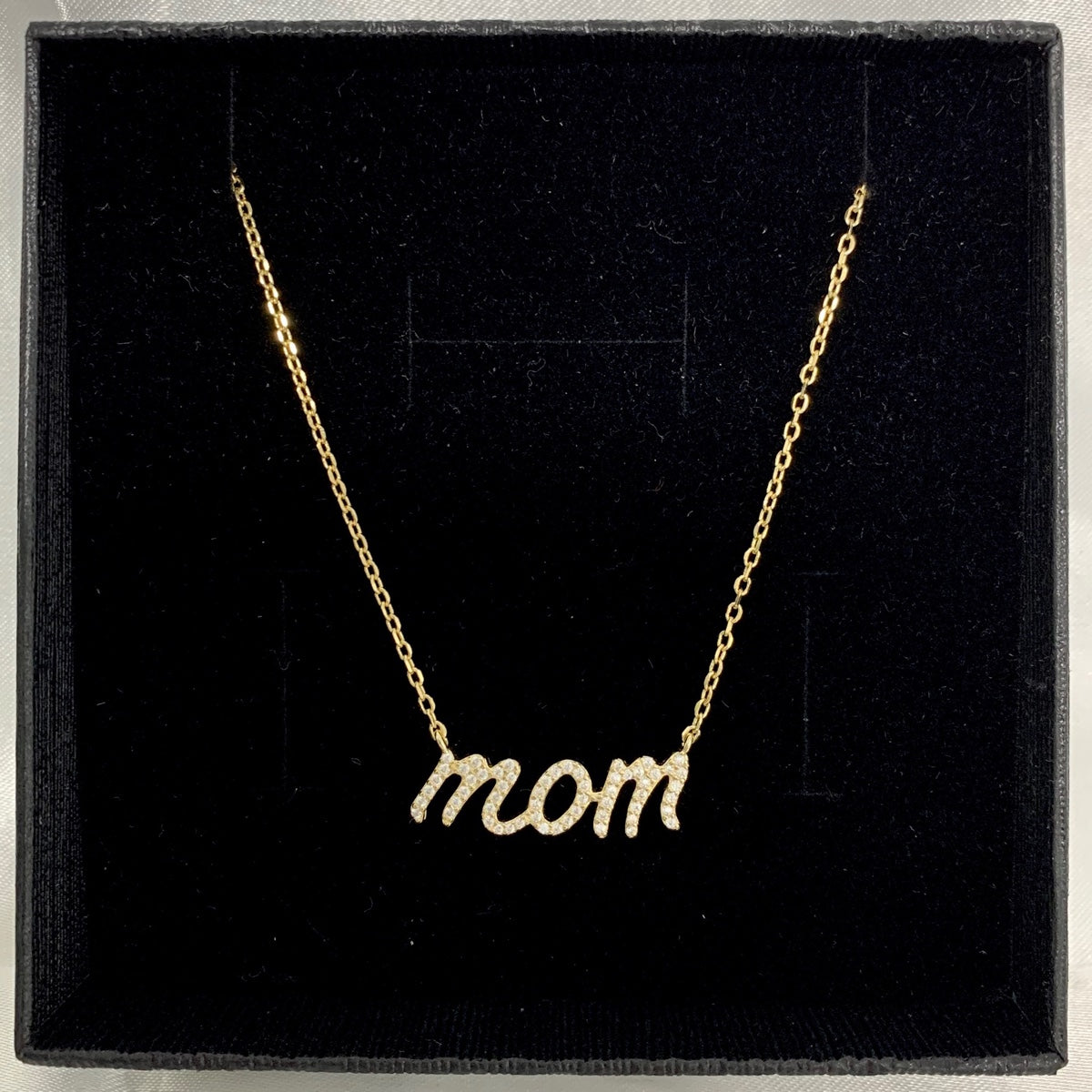 Rounded Font MOM Necklace