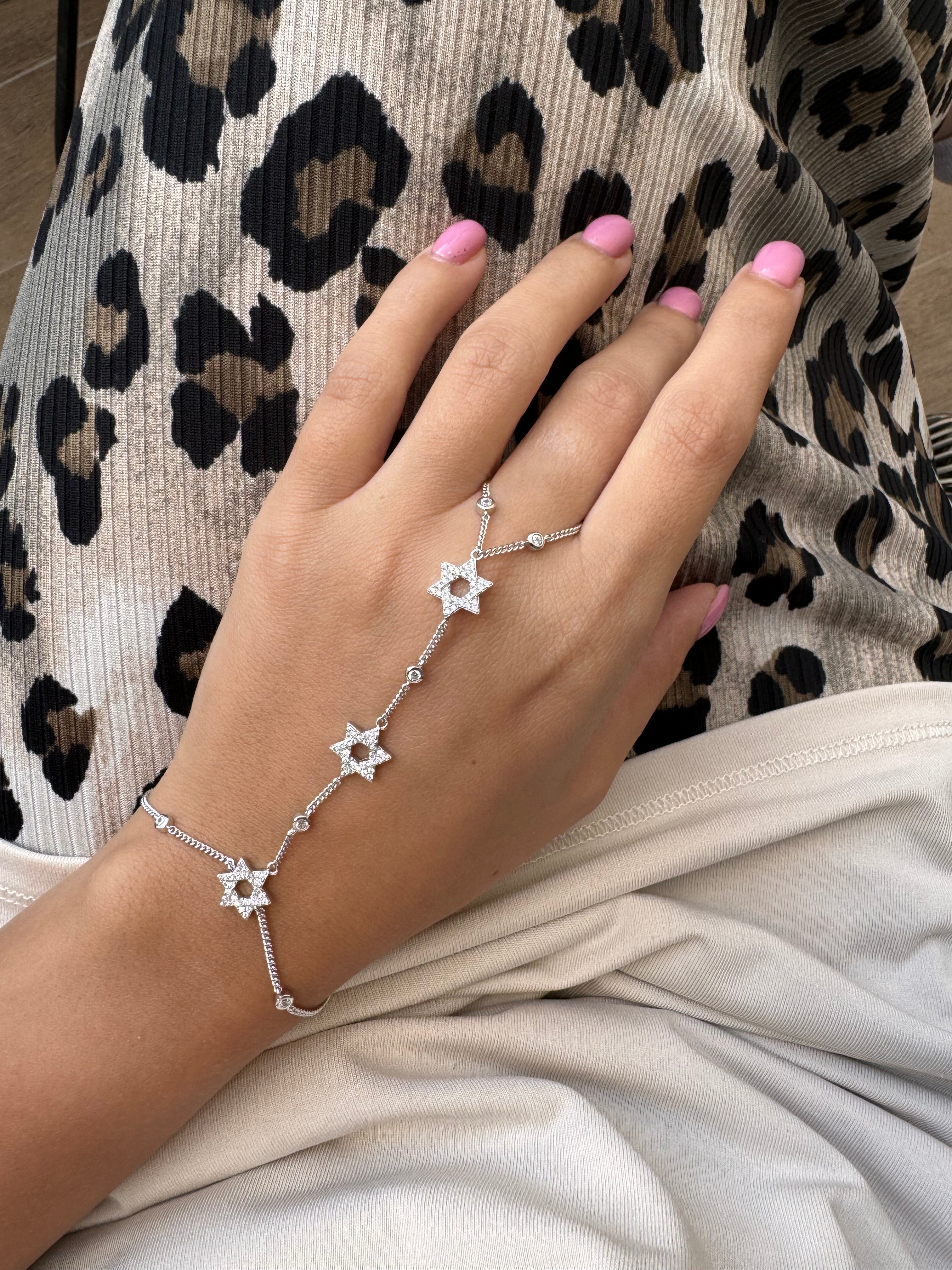 Magen david hand chain