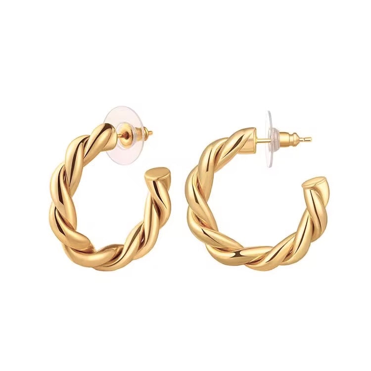 Wrapped Hoop Earrings