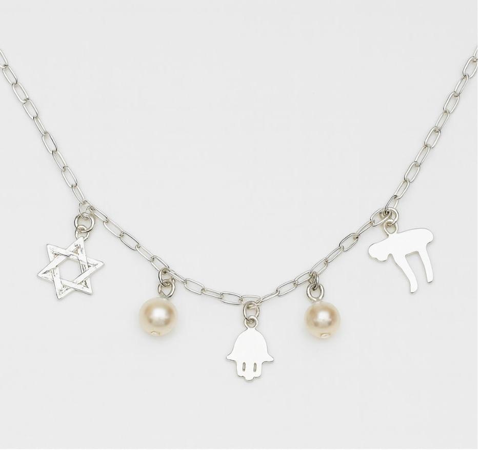 Israel Pendant Necklace with Pearls