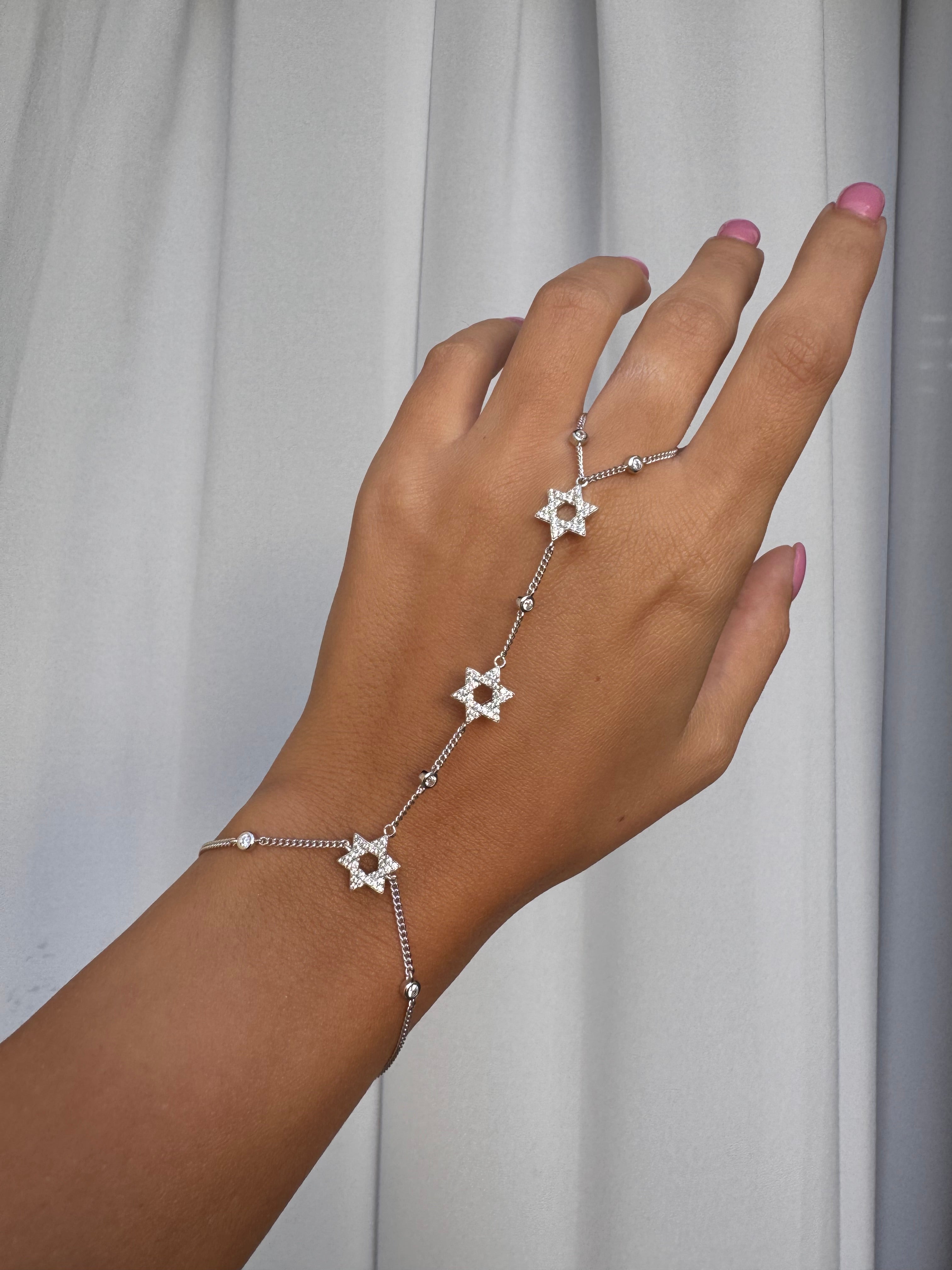 Magen david hand chain