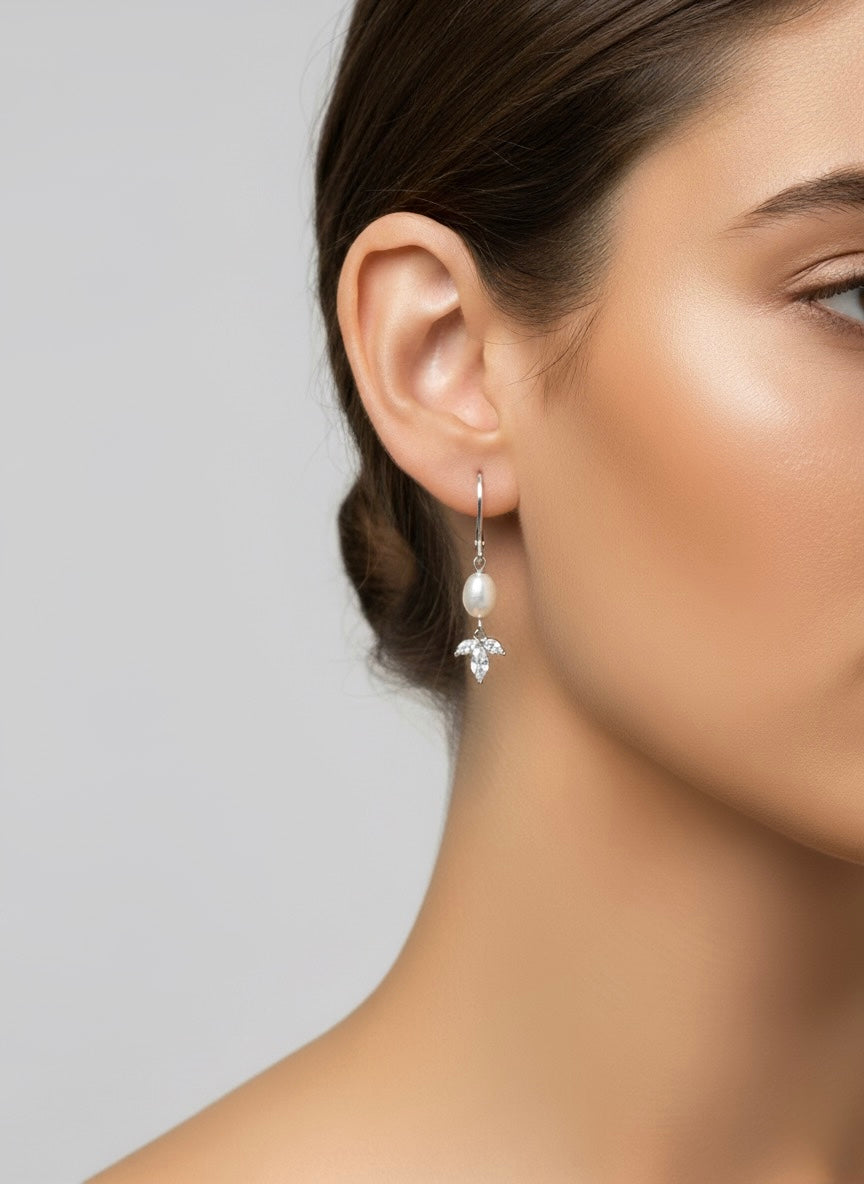 Lotus Pearl Earrings