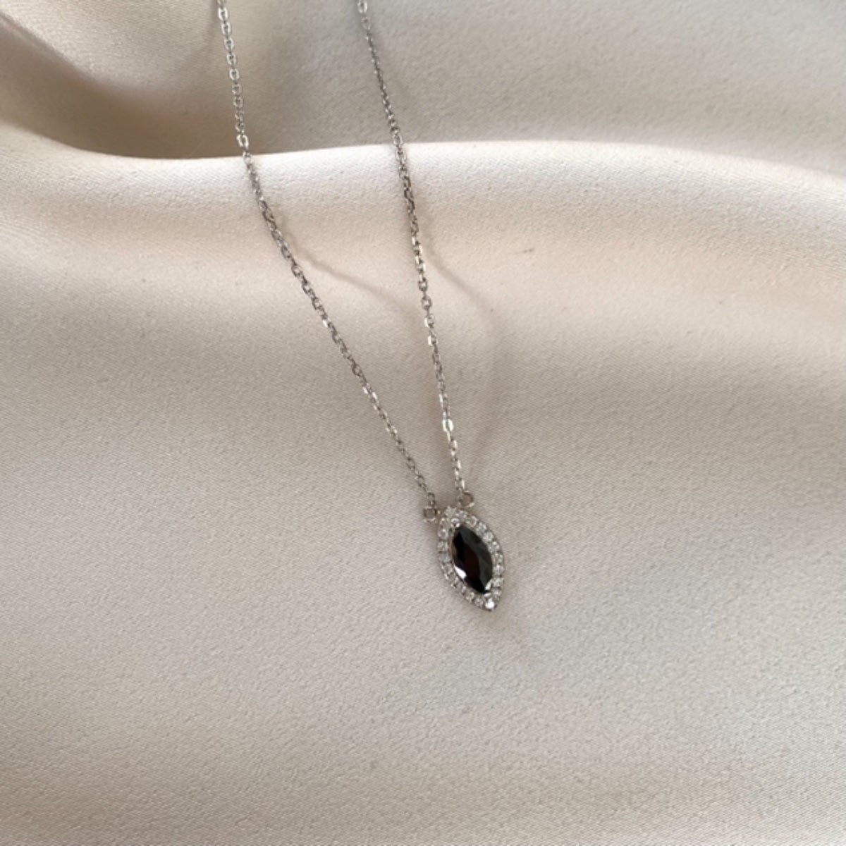 Black Teardrop Necklace