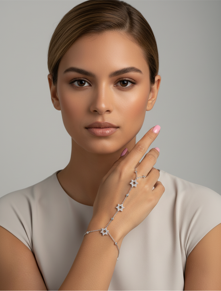 Magen david hand chain