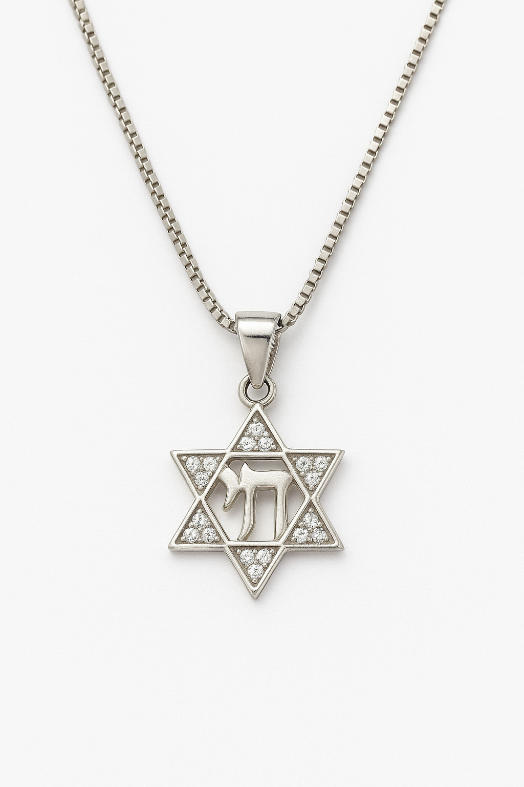 Star of David necklace with “Chai”