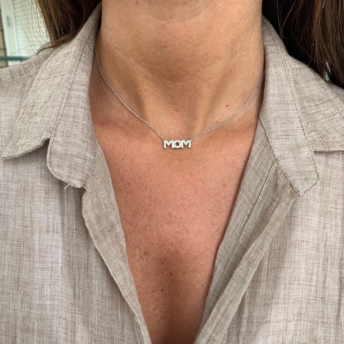 Mini "Mom" Necklace