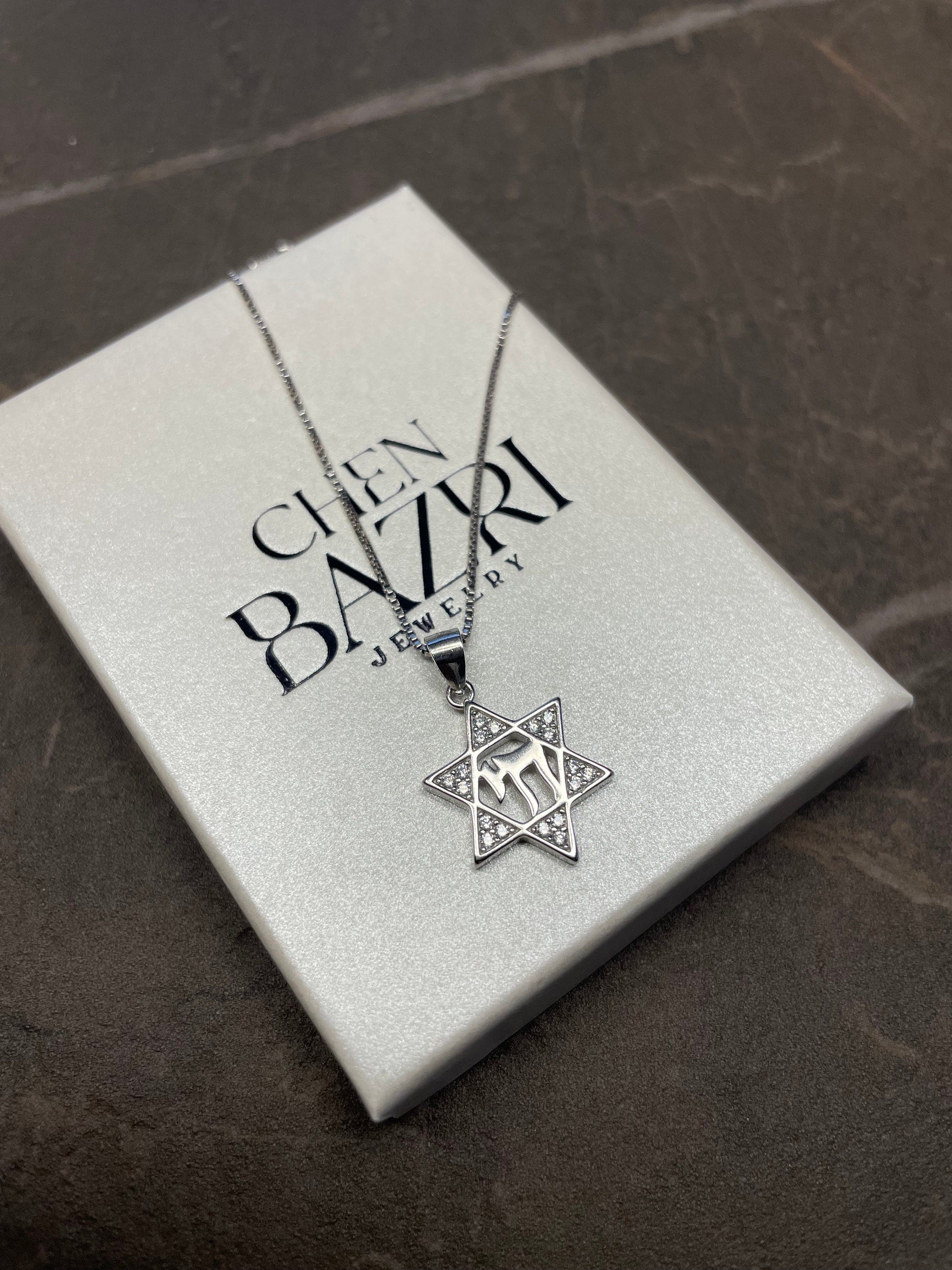 Star of David necklace with “Chai”
