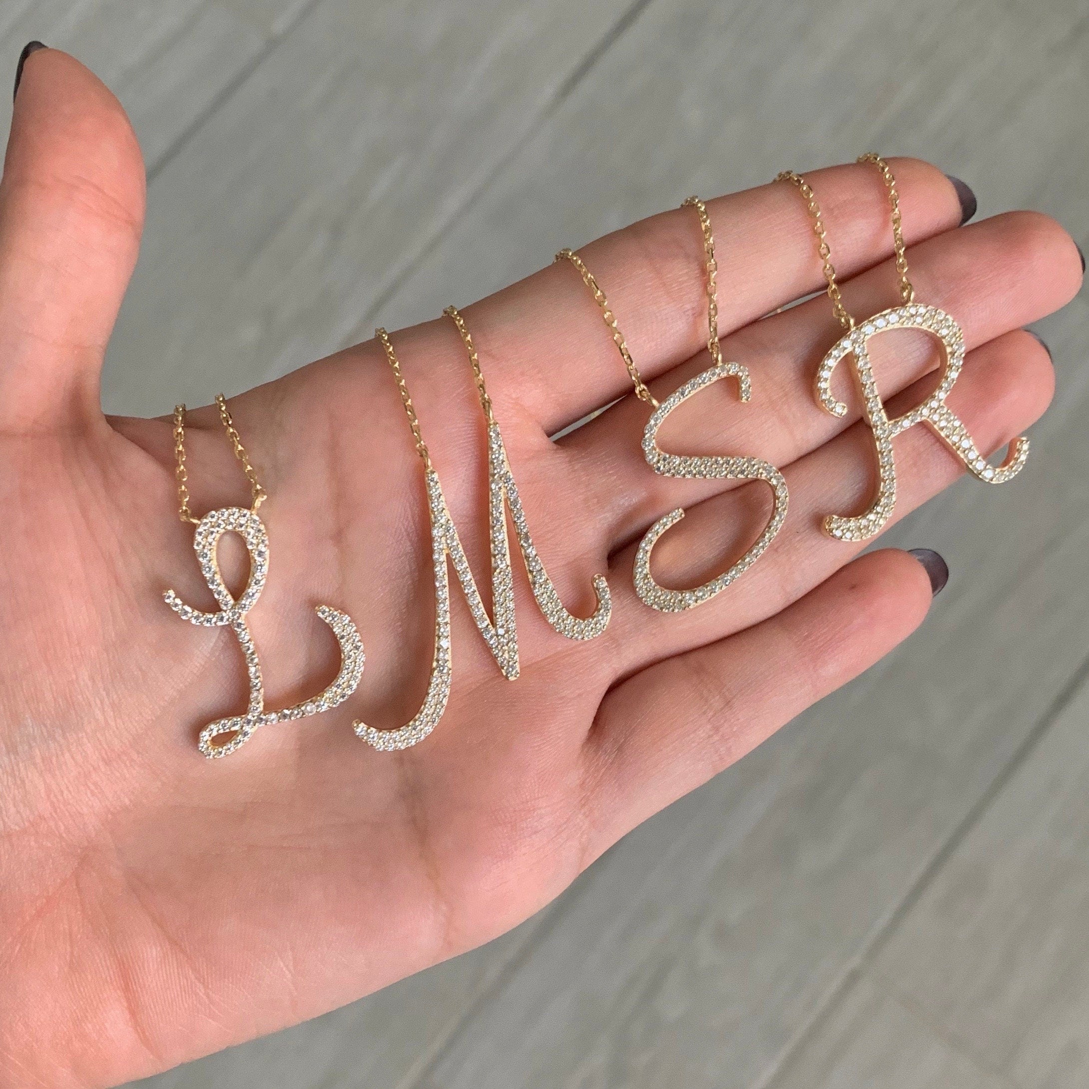 Gold plated letter nacklace