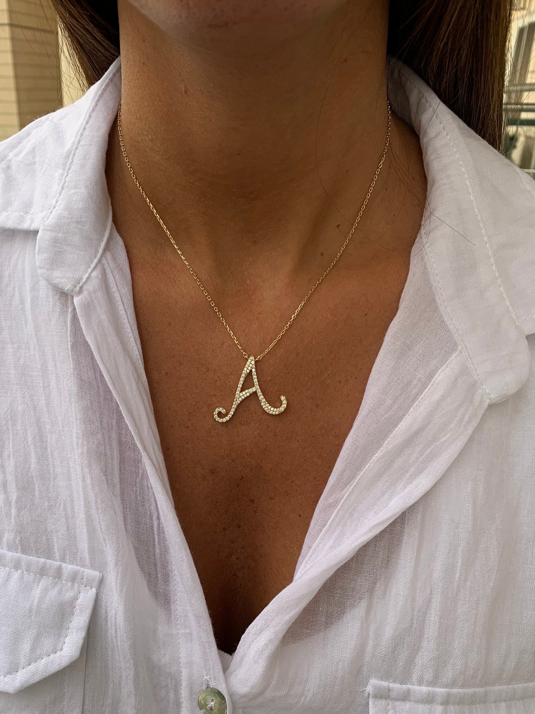 Gold plated letter nacklace