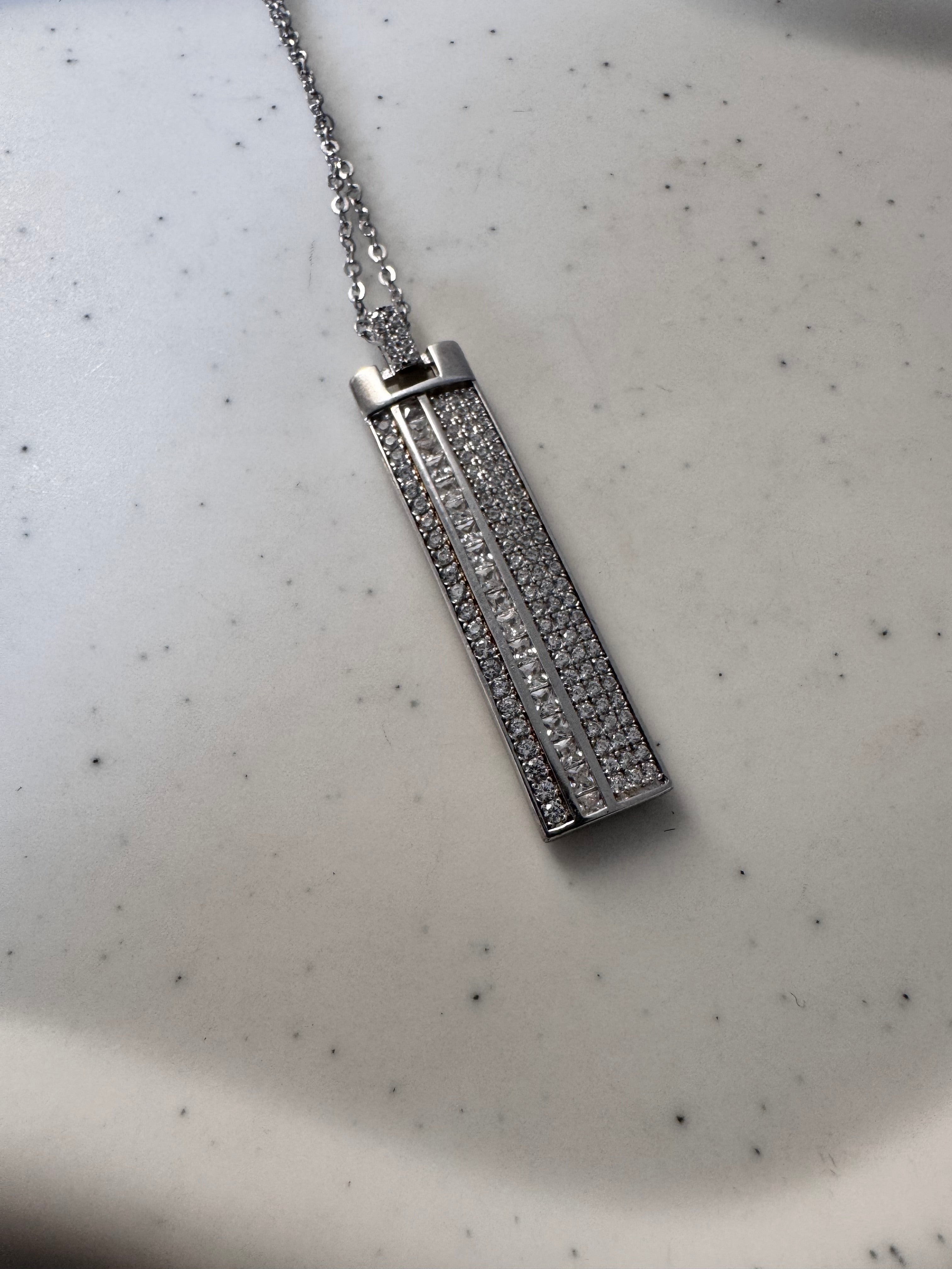 Rectangular Pendant Necklace