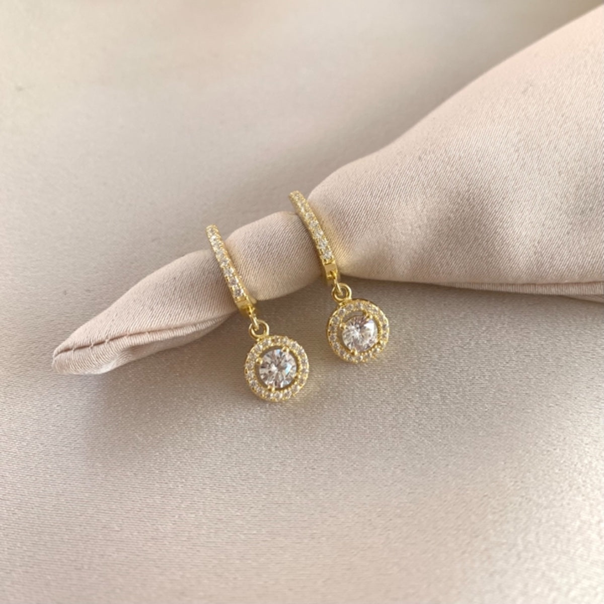 Solitaire Drop Earrings