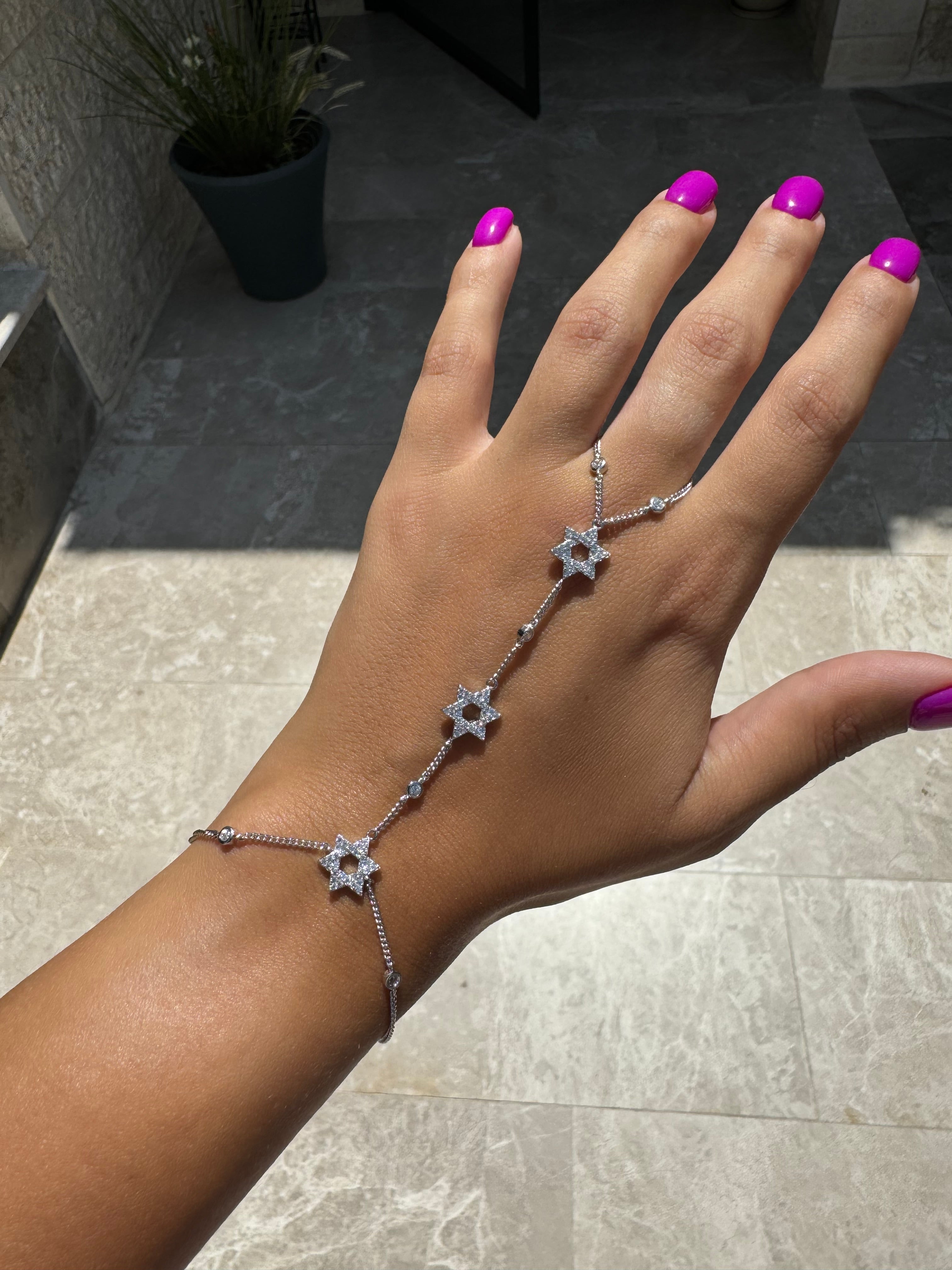 Magen david hand chain