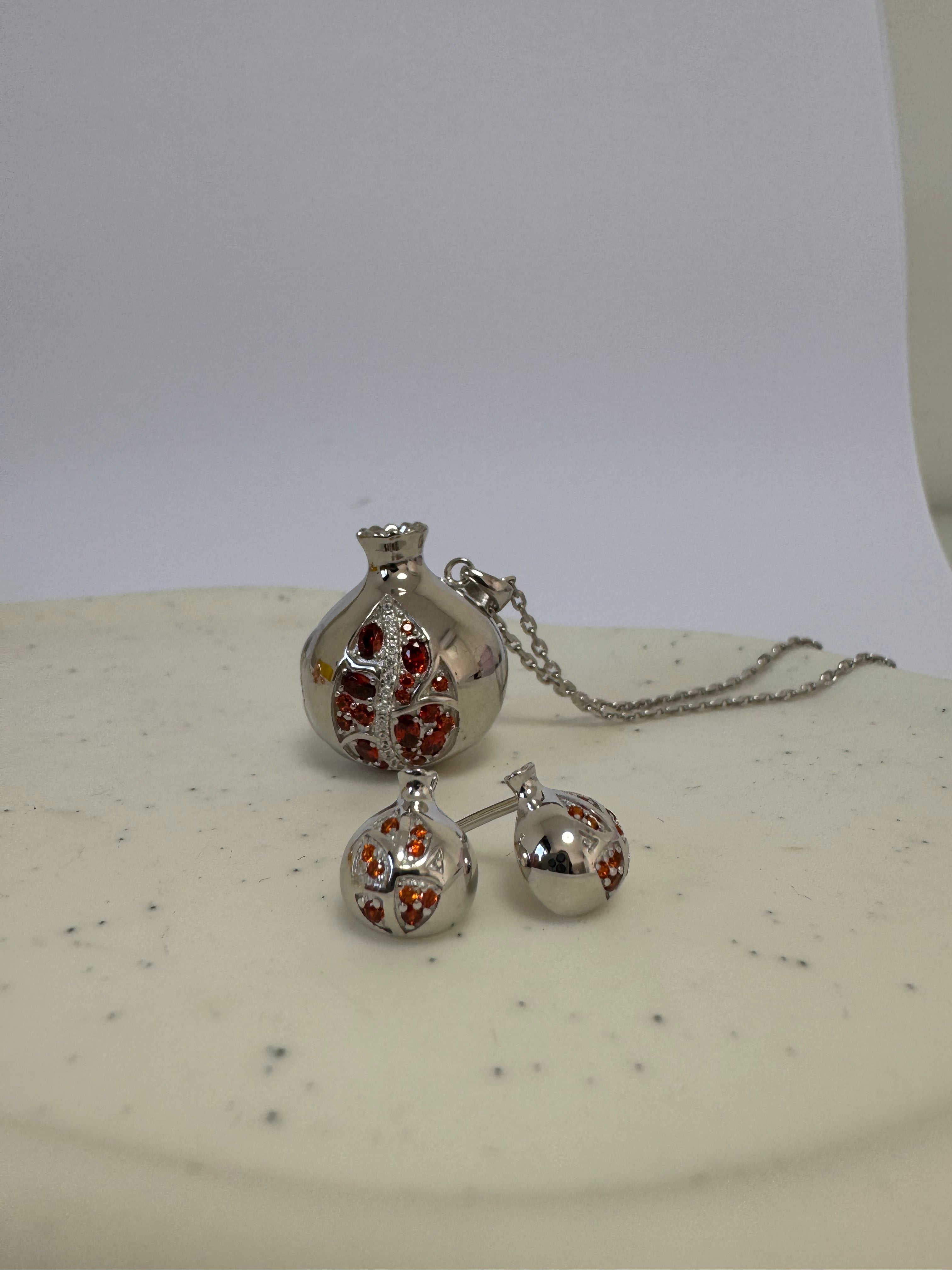 Pomegranate earrings