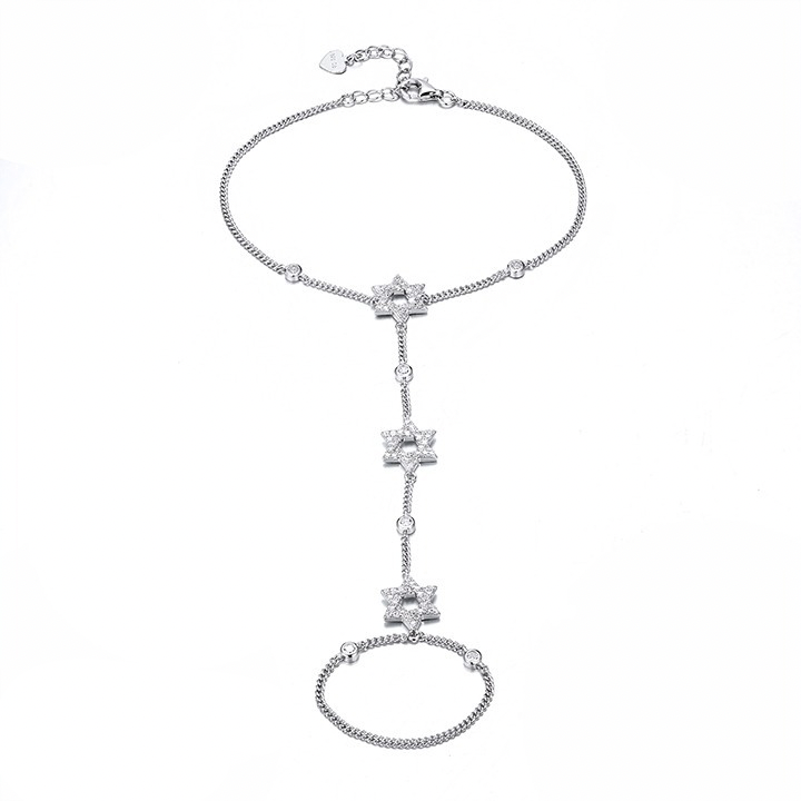 Magen david hand chain