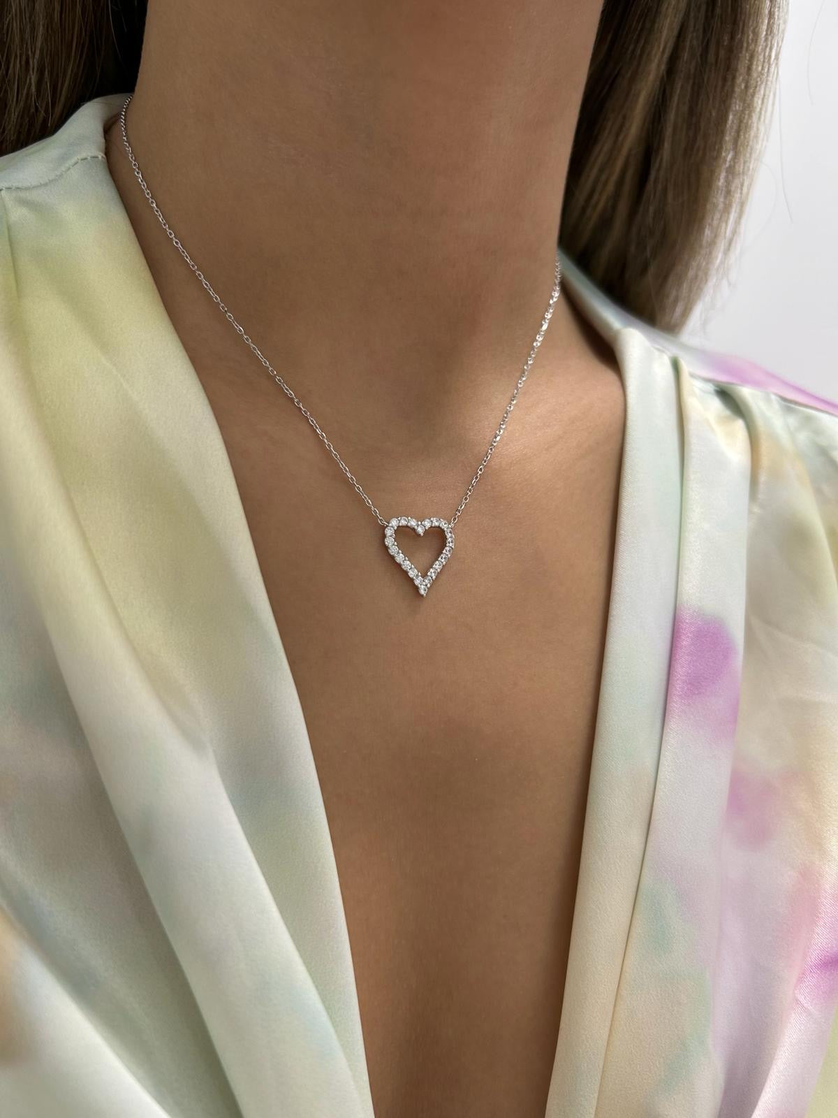 Hollow heart necklace