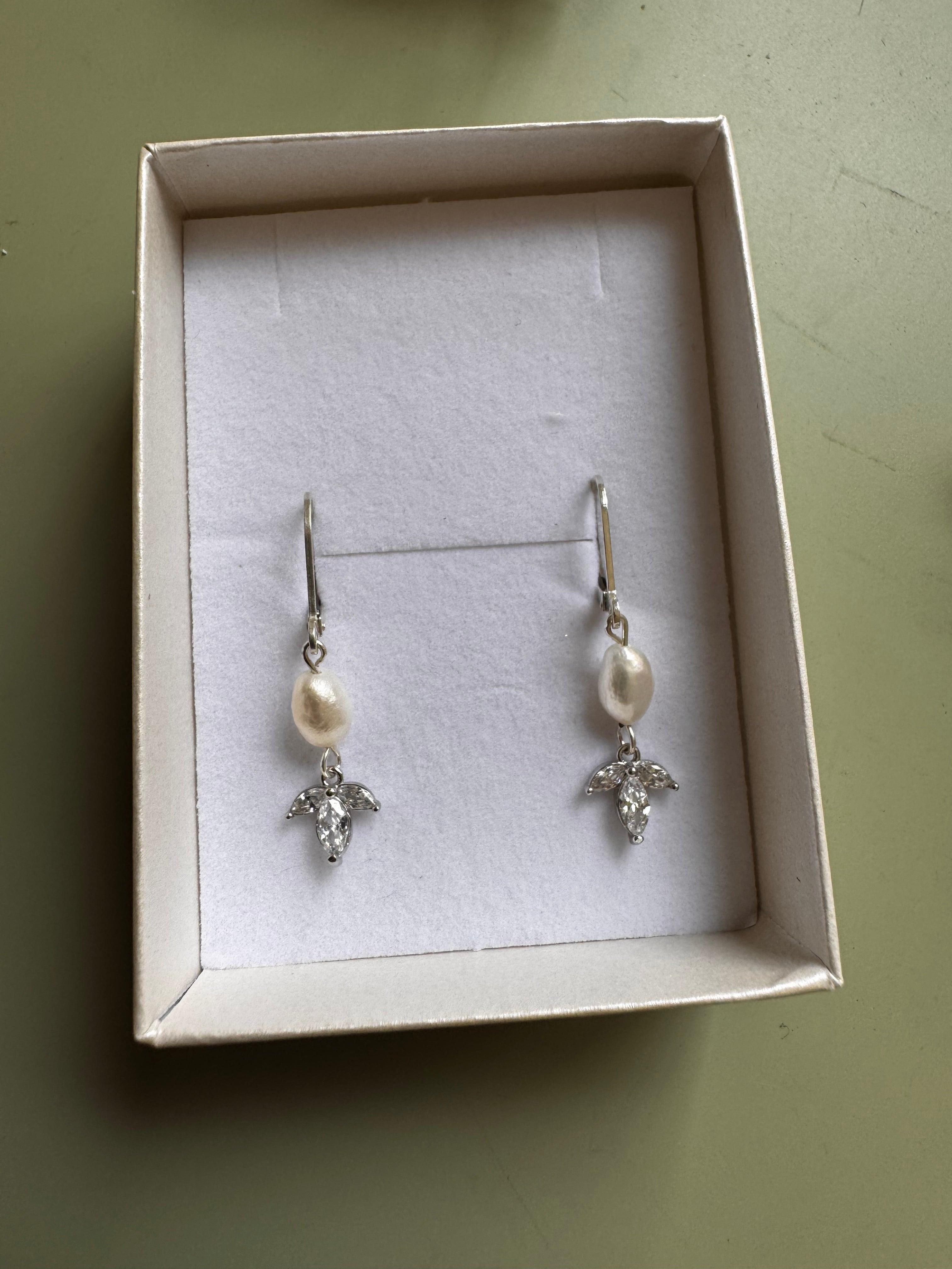 Lotus Pearl Earrings