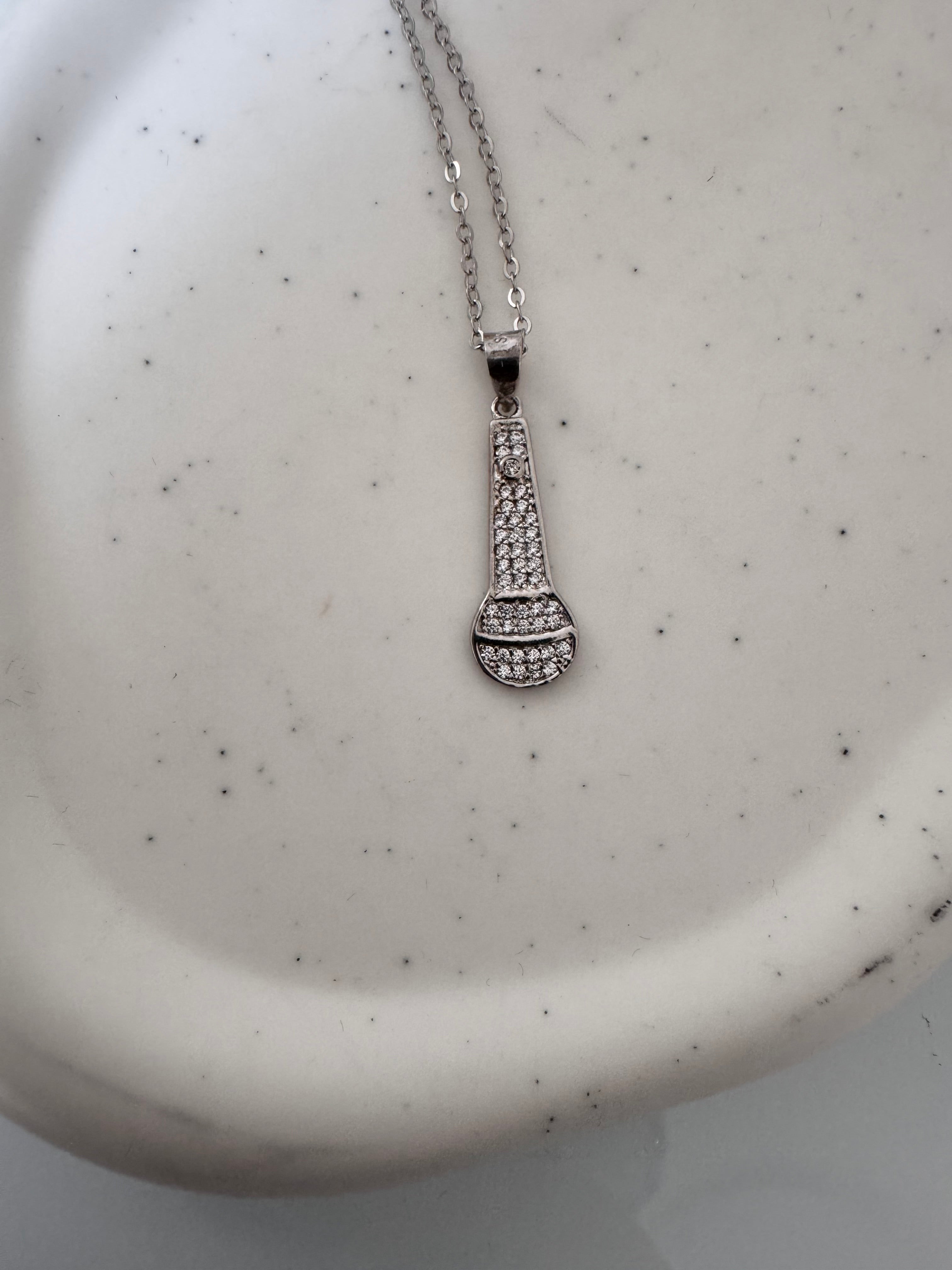 Microphone Pendant Necklace