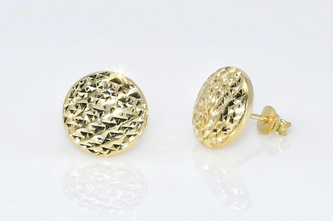 Laser Cut Button Earrings