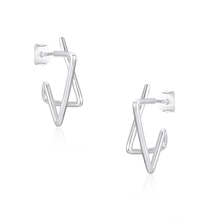 Magen David earrings 3D