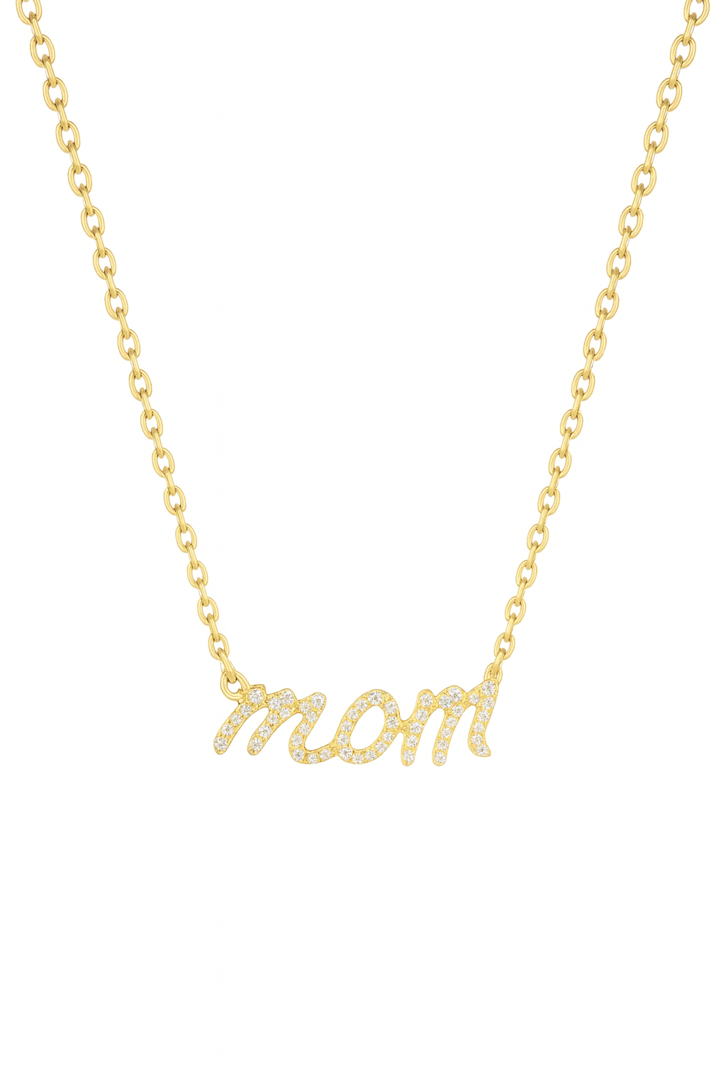 Rounded Font MOM Necklace
