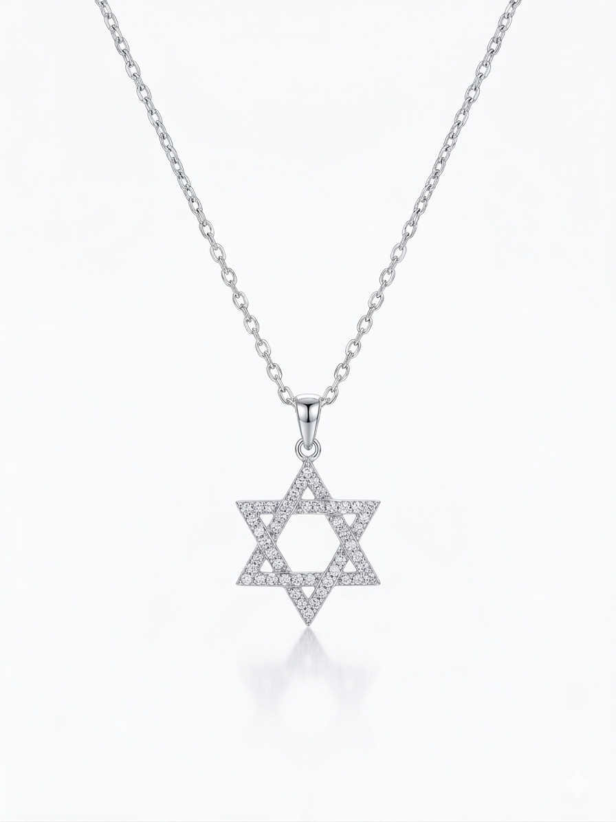 Magen david studded CZ