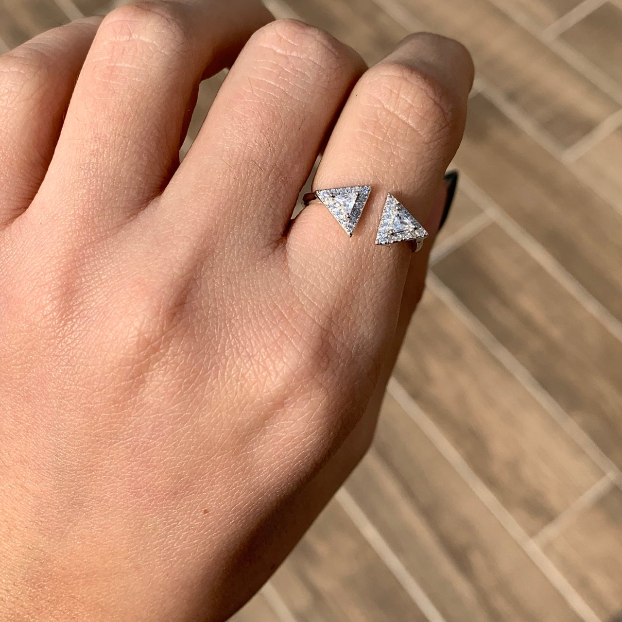 Triangular Zirconia Ring