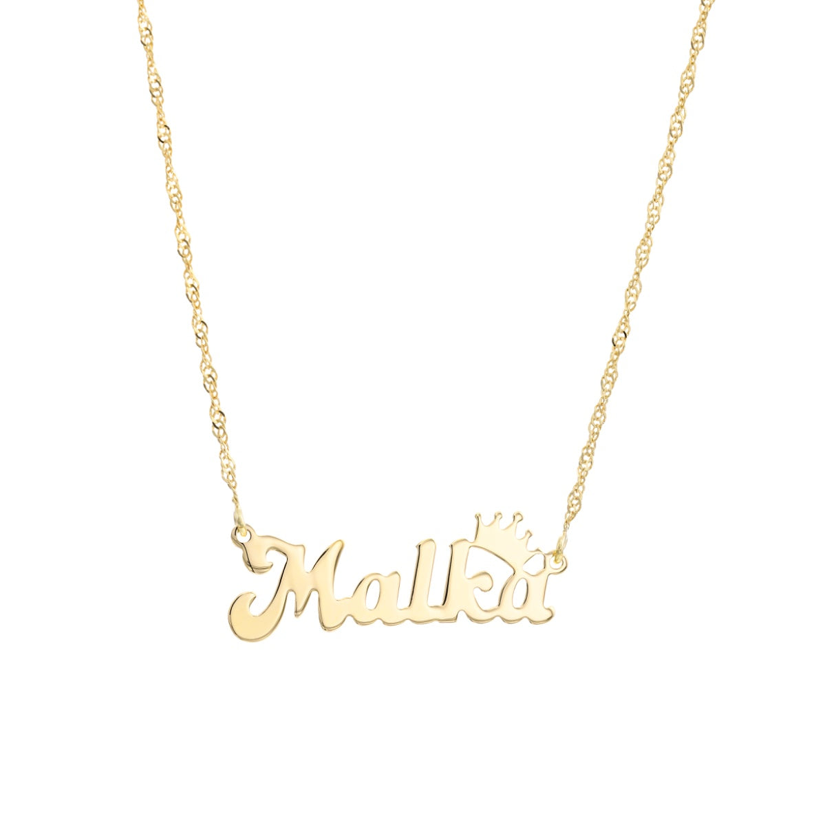 Name Necklace with Crown