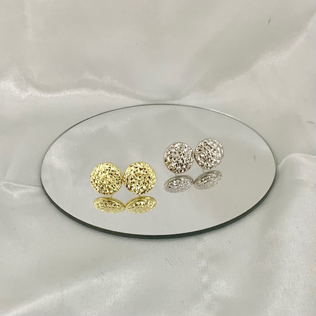 Laser Cut Button Earrings