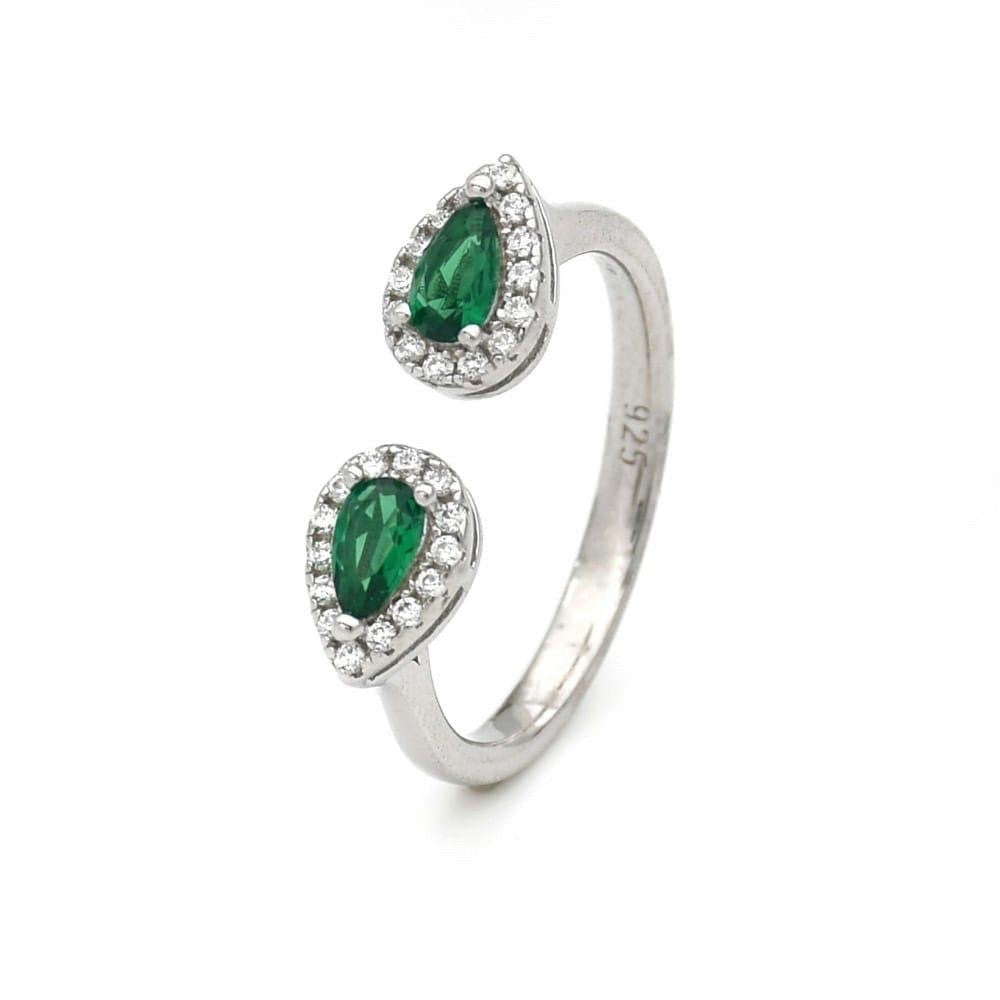 Ring with a green gemstone