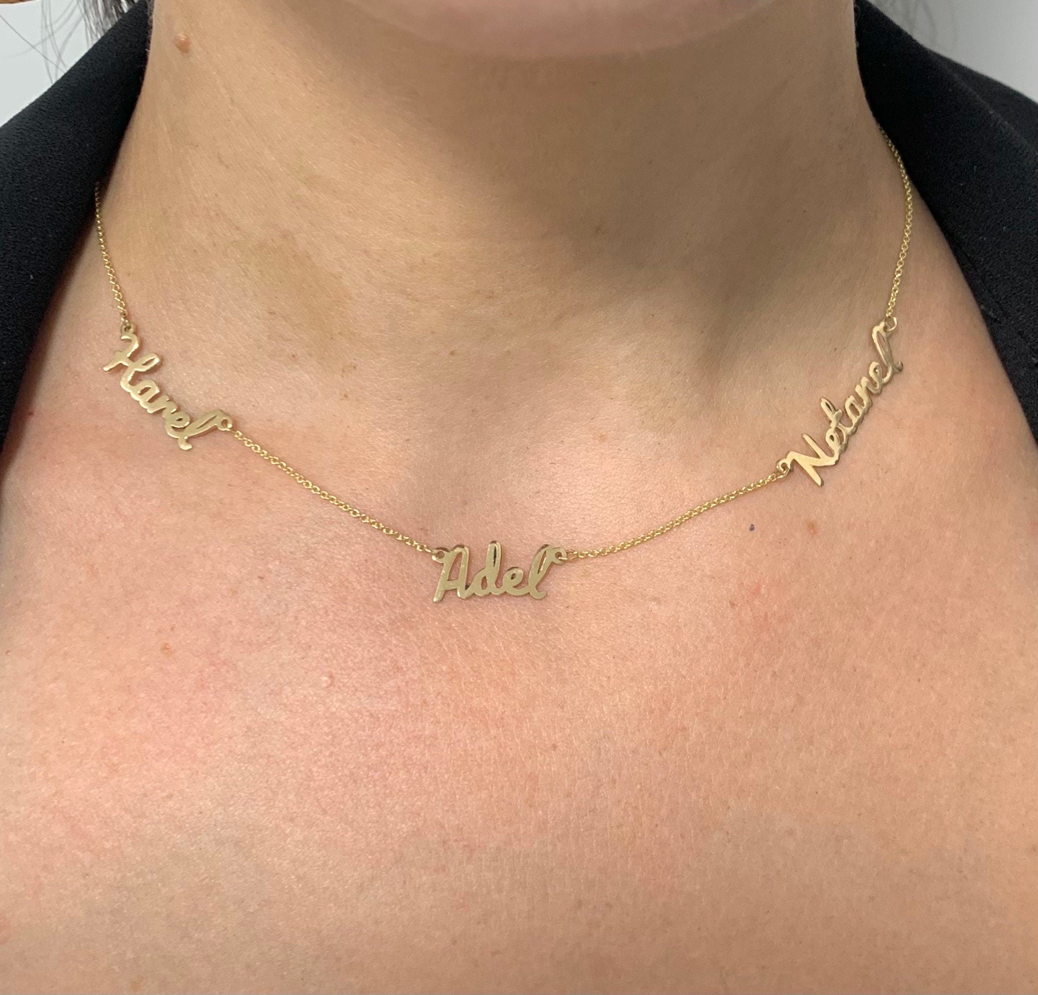 Names necklace 14k