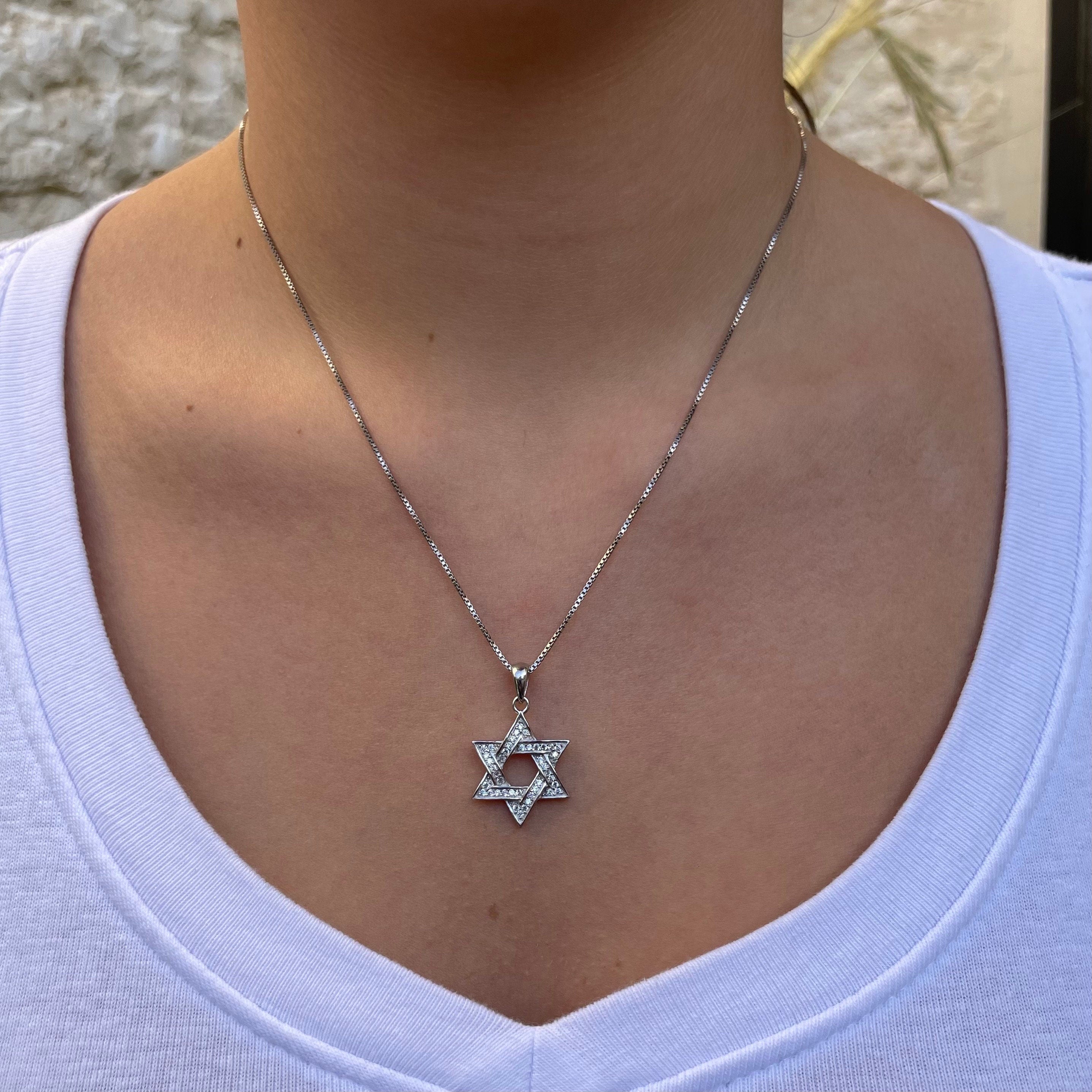 Magen david studded CZ