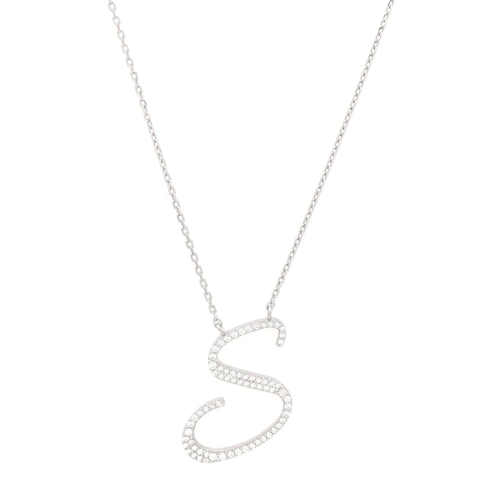 Silver letter nacklace