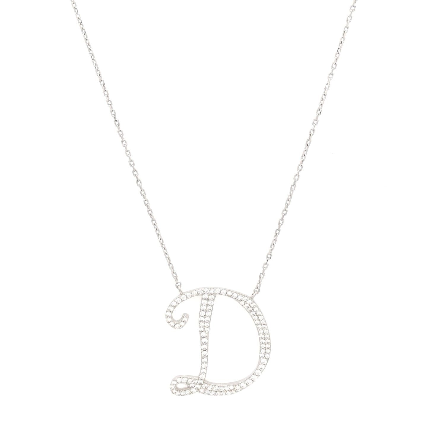 Silver letter nacklace