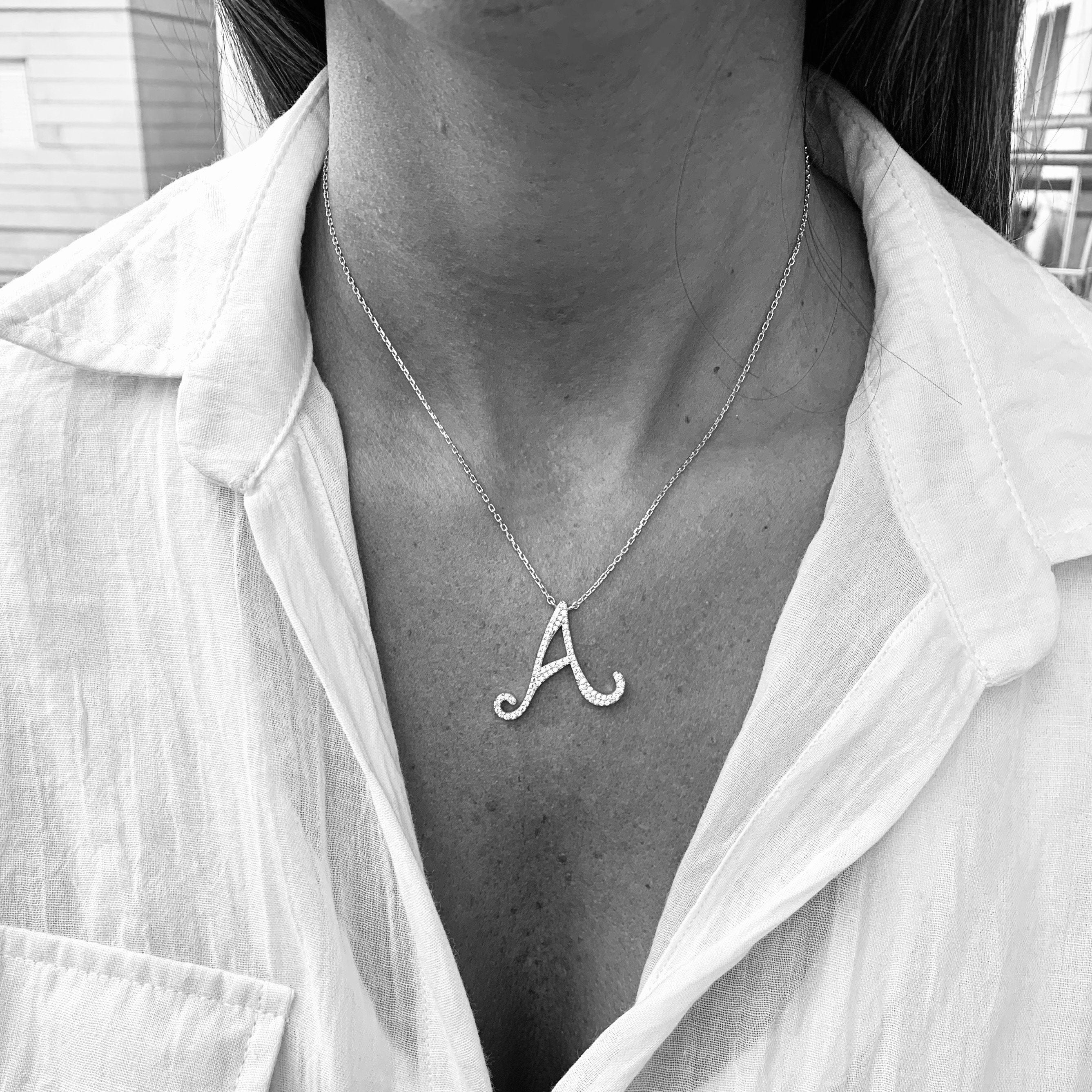 Silver letter nacklace