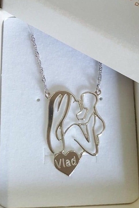 Mother and baby necklace