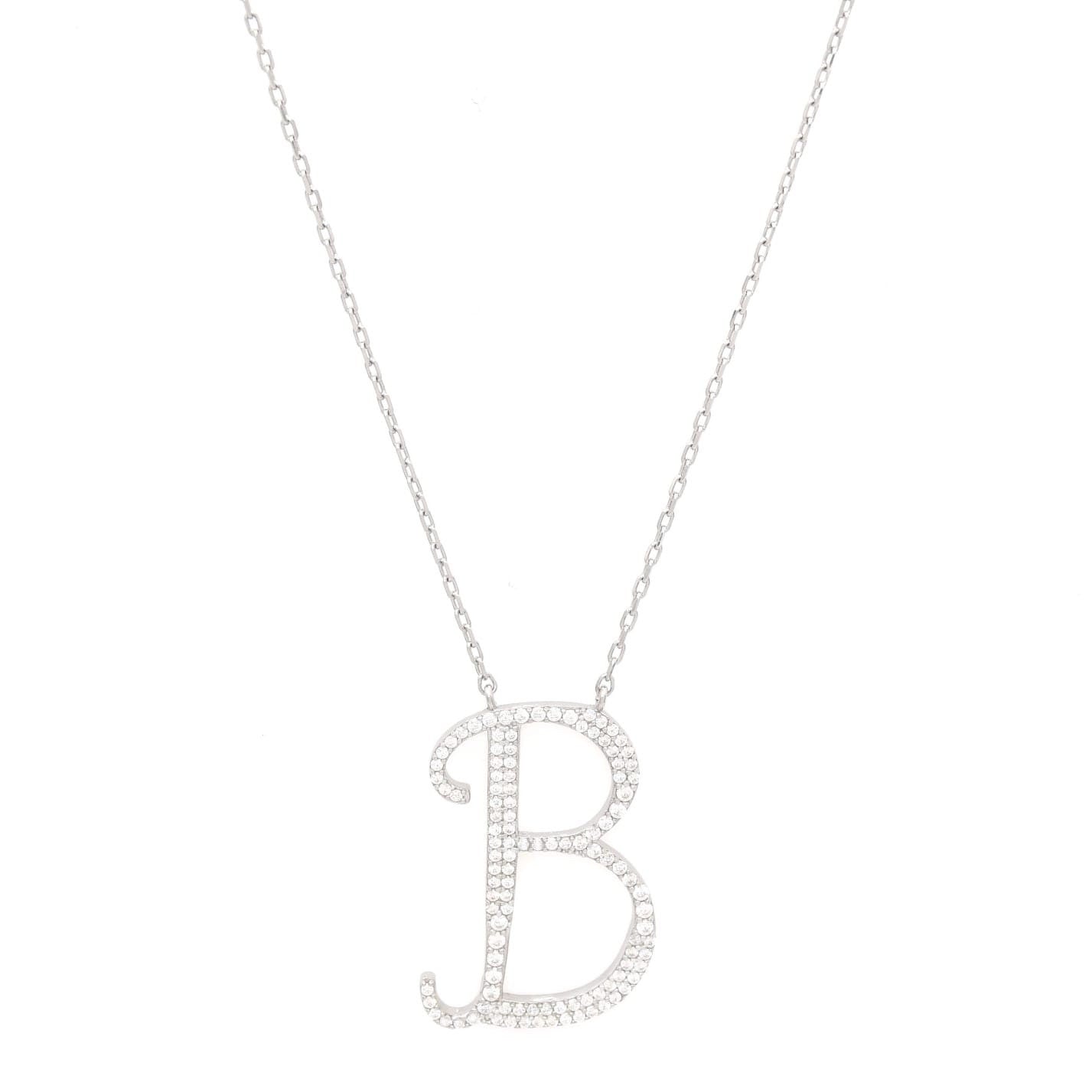 Silver letter nacklace