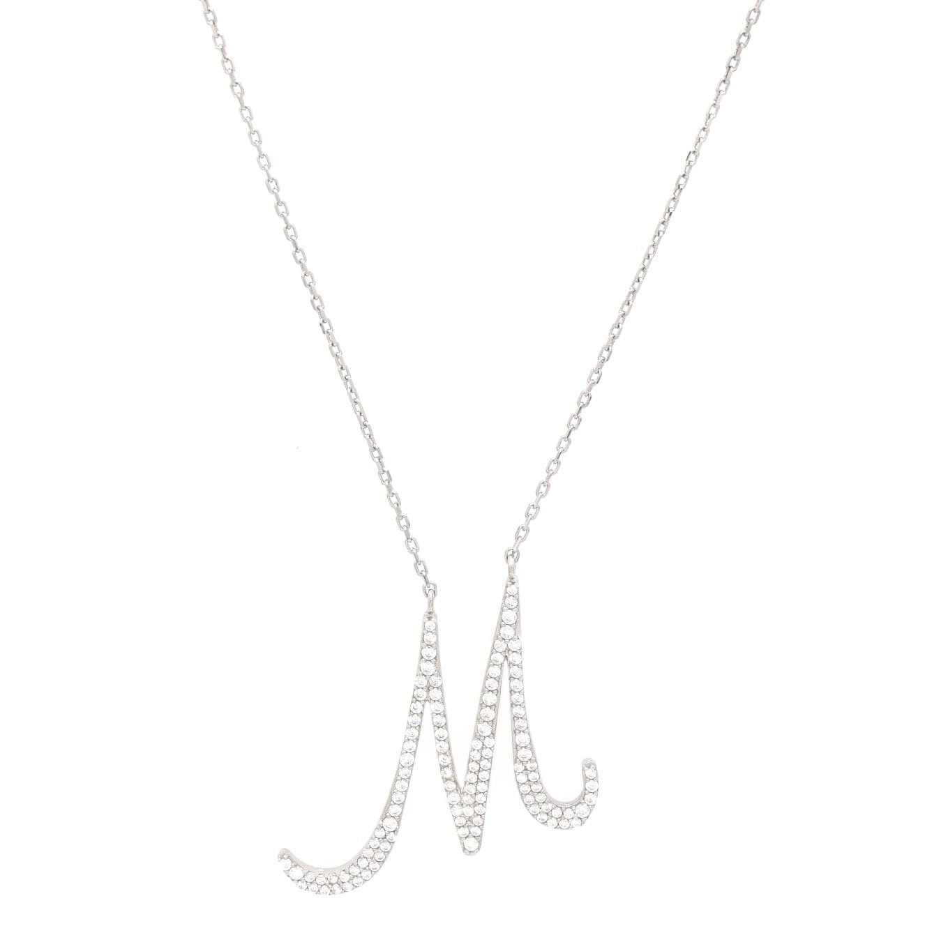 Silver letter nacklace