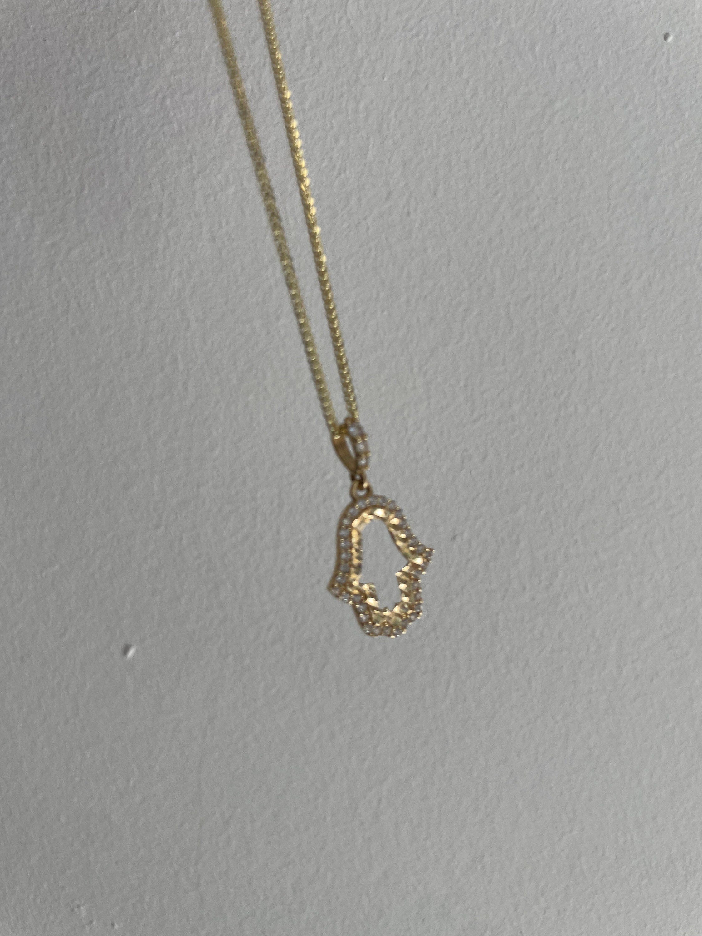 14K Gold Hamsa Necklace