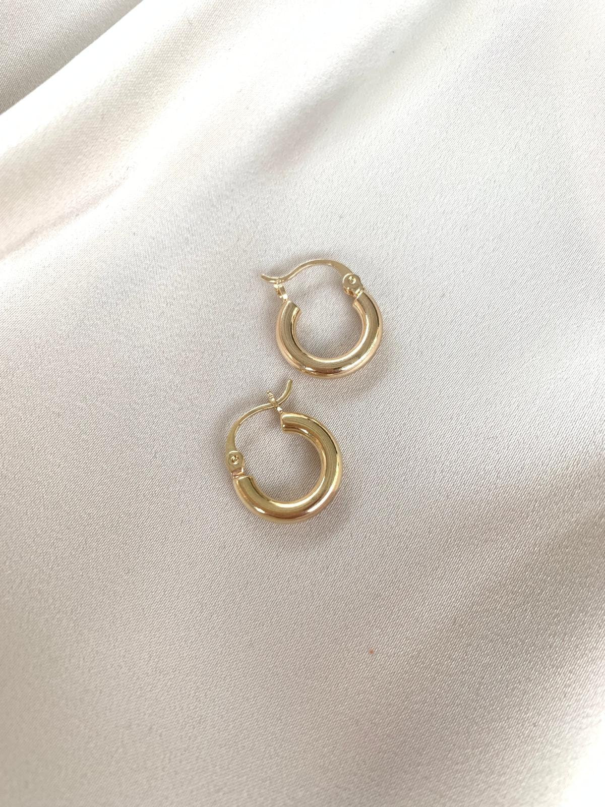 Dainty Small Hoop Earrings - Sterling Silver or Gold Plated